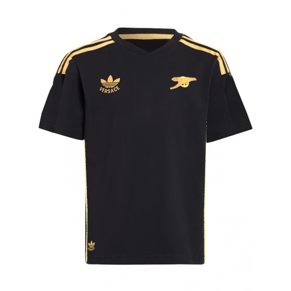 Arsenal maillot d'entraînement d'avant-match uniforme de football kit de football noir pour hommes hauts chemise de sport 2024-2025